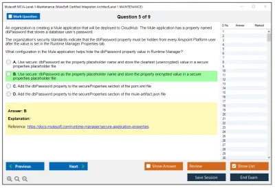 Mulesoft MCIA-Level-1-Maintenance MuleSoft Certified Integration Architect - Level 1 MAINTENANCE Practice test exam simulator test engine exam Prep practice test questions answers Image 5