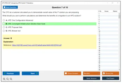 HP HPE0-S57 Designing HPE Hybrid IT Solutions Practice test exam simulator test engine exam Prep practice test questions answers Image 7