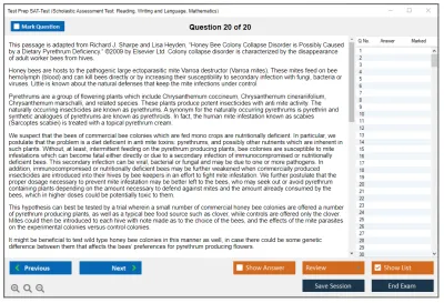 Test Prep SAT-Test Scholastic Assessment Test: Reading, Writing and Language, Mathematics Practice test exam simulator test engine exam Prep practice test questions answers Image 20