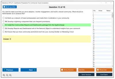 Salesforce CRT-271 Salesforce Certification Preparation For Community Cloud Consultants Practice test exam simulator test engine exam Prep practice test questions answers Image 13