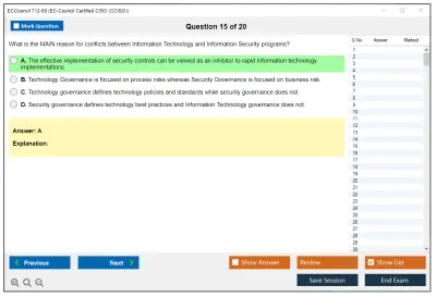 ECCouncil 712-50 EC-Council Certified CISO (CCISO) Practice test exam simulator test engine exam Prep practice test questions answers Image 15