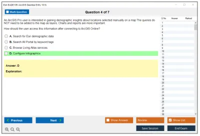 Esri EADE105 ArcGIS Desktop Entry 10.5 Practice test exam simulator test engine exam Prep practice test questions answers Image 4