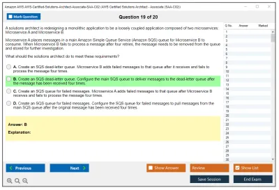Amazon AWS AWS-Certified-Solutions-Architect-Associate-SAA-C02 AWS Certified Solutions Architect - Associate (SAA-C02) Practice test exam simulator test engine exam Prep practice test questions answers Image 19