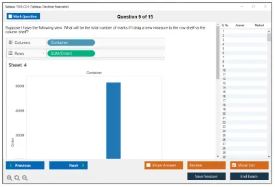 Tableau TDS-C01 Tableau Desktop Specialist Practice test exam simulator test engine exam Prep practice test questions answers Image 9