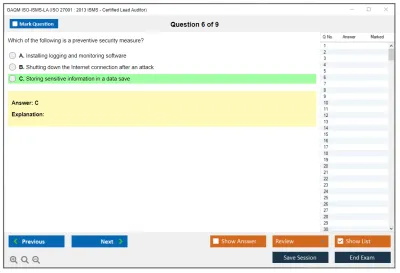 GAQM ISO-ISMS-LA ISO 27001:2013 ISMS - Certified Lead Auditor Practice test exam simulator test engine exam Prep practice test questions answers Image 6