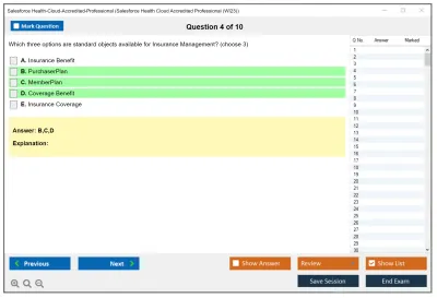 Salesforce Health-Cloud-Accredited-Professional Salesforce Health Cloud Accredited Professional Practice test exam simulator test engine exam Prep practice test questions answers Image 4