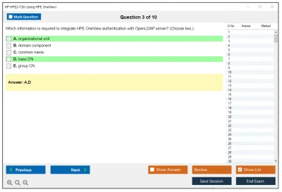 HP HPE2-T36 Using HPE OneView Practice test exam simulator test engine exam Prep practice test questions answers Image 3