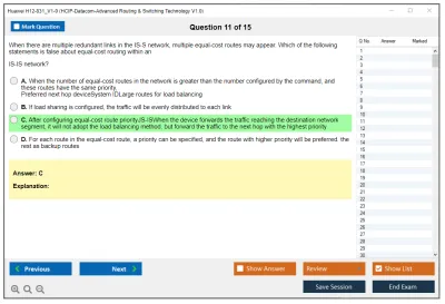 Huawei H12-831_V1-0 HCIP-Datacom-Advanced Routing & Switching Technology V1.0 Practice test exam simulator test engine exam Prep practice test questions answers Image 11