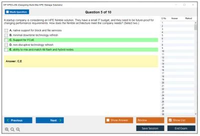 HP HPE0-J58 Designing Multi-Site HPE Storage Solutions Practice test exam simulator test engine exam Prep practice test questions answers Image 5
