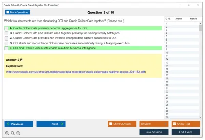 Oracle 1z0-448 Oracle Data Integrator 12cEssentials Practice test exam simulator test engine exam Prep practice test questions answers Image 3
