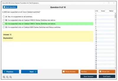 Cisco 648-385 Cisco Express Foundation for Field Engineers Practice test exam simulator test engine exam Prep practice test questions answers Image 9