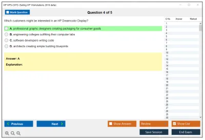 HP HP5-C07D Selling HP Workstations 2019 delta Practice test exam simulator test engine exam Prep practice test questions answers Image 4