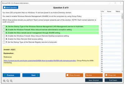 Microsoft MD-102 Endpoint Administrator Practice test exam simulator test engine exam Prep practice test questions answers Image 5