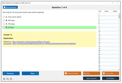 IBM C1000-083 Foundations of IBM Cloud V2 Practice test exam simulator test engine exam Prep practice test questions answers Image 7
