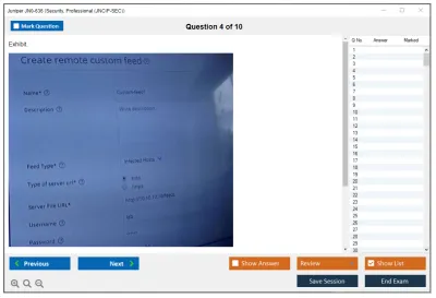 Juniper JN0-636 Security, Professional (JNCIP-SEC) Practice test exam simulator test engine exam Prep practice test questions answers Image 4