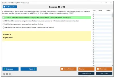 CompTIA FC0-U51 CompTIA IT Fundamentals Practice test exam simulator test engine exam Prep practice test questions answers Image 15