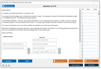 Microsoft MS-740 Troubleshooting Microsoft Teams Practice test exam simulator test engine exam Prep practice test questions answers Image 2