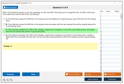 Apple 9L0-422 OS X Support Essentials 10.10 Practice test exam simulator test engine exam Prep practice test questions answers Image 6