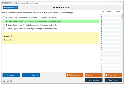 BACB BCABA Board Certified Assistant Behavior Analyst Practice test exam simulator test engine exam Prep practice test questions answers Image 3