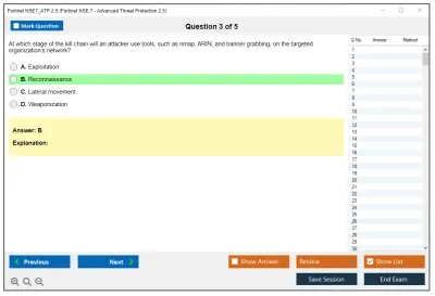 Fortinet NSE7_ATP-2.5 Fortinet NSE 7 - Advanced Threat Protection 2.5 Practice test exam simulator test engine exam Prep practice test questions answers Image 3