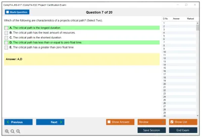 CompTIA JK0-017 CompTIA E2C Project+ Certification Exam Practice test exam simulator test engine exam Prep practice test questions answers Image 7