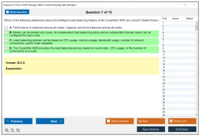 Huawei H13-622 HCNP Storage CBDS (Constructing Big Data Storage) Practice test exam simulator test engine exam Prep practice test questions answers Image 7