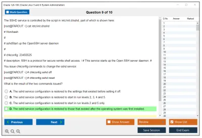 Oracle 1z0-100 Oracle Linux 5 and 6 System Administration Practice test exam simulator test engine exam Prep practice test questions answers Image 9