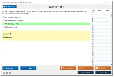 ACI 3I0-013 ACI Operations Certificate challenging Practice test exam simulator test engine exam Prep practice test questions answers Image 13