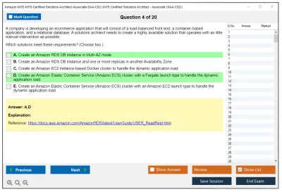 Amazon AWS AWS-Certified-Solutions-Architect-Associate-SAA-C02 AWS Certified Solutions Architect - Associate (SAA-C02) Practice test exam simulator test engine exam Prep practice test questions answers Image 4