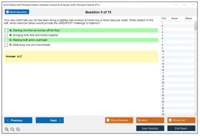 ACE Fitness ACE-Personal-Trainer ACE Personal Trainer Certification Exam Practice test exam simulator test engine exam Prep practice test questions answers Image 5