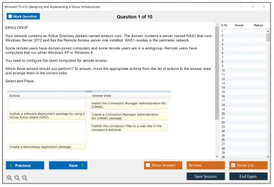 Microsoft 70-413 Designing and Implementing a Server Infrastructure Practice test exam simulator test engine exam Prep practice test questions answers Image 1