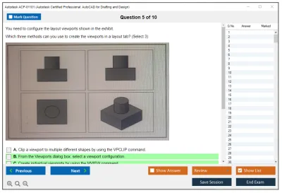 Autodesk ACP-01101 Autodesk Certified Professional in AutoCAD for Design and Drafting Practice test exam simulator test engine exam Prep practice test questions answers Image 5