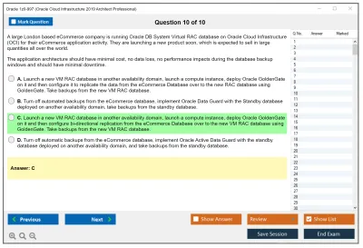 Oracle 1z0-997 Oracle Cloud Infrastructure 2019 Architect Professional Practice test exam simulator test engine exam Prep practice test questions answers Image 10