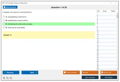 AFP CTP Certified Treasury Professional Practice test exam simulator test engine exam Prep practice test questions answers Image 1