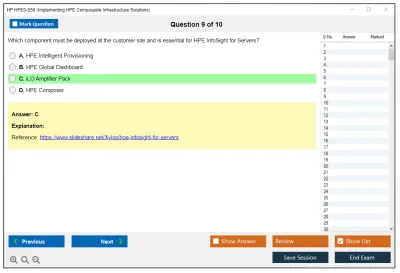 HP HPE0-S58 Implementing HPE Composable Infrastructure Solutions Practice test exam simulator test engine exam Prep practice test questions answers Image 9