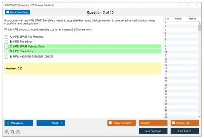HP HPE0-J57 Designing HPE Storage Solutions Practice test exam simulator test engine exam Prep practice test questions answers Image 3
