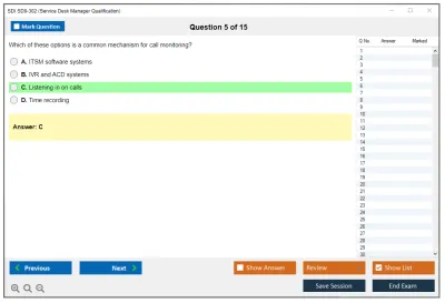 SDI SD0-302 Service Desk Manager Qualification Practice test exam simulator test engine exam Prep practice test questions answers Image 5