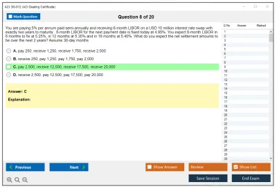 ACI 3I0-012 ACI Dealing Certificate Practice test exam simulator test engine exam Prep practice test questions answers Image 8