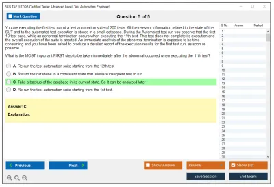 BCS TAE ISTQB Certified Tester Advanced Level-Test Automation Engineering Practice test exam simulator test engine exam Prep practice test questions answers Image 5