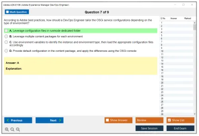 Adobe AD0-E106 Adobe Experience Manager Dev/Ops Engineer Practice test exam simulator test engine exam Prep practice test questions answers Image 7
