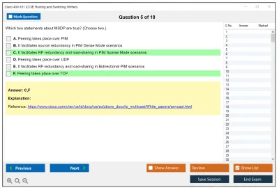 Cisco 400-101 CCIE Routing and Switching Written Practice test exam simulator test engine exam Prep practice test questions answers Image 5