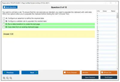 Pegasystems PEGAPCSA86V1 Pega Certified System Architect (PCSA) 86V1 Practice test exam simulator test engine exam Prep practice test questions answers Image 8