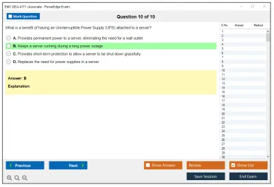 EMC DEA-41T1 Associate – PowerEdge Practice test exam simulator test engine exam Prep practice test questions answers Image 10