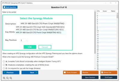HP HPE0-S57 Designing HPE Hybrid IT Solutions Practice test exam simulator test engine exam Prep practice test questions answers Image 9