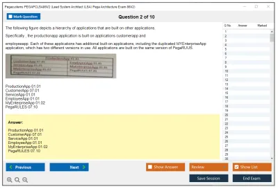 Pegasystems PEGAPCLSA86V2 Lead System Architect (LSA) Pega Architecture Exam 86V2 Practice test exam simulator test engine exam Prep practice test questions answers Image 2