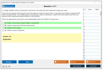 Adobe AD0-E101 Adobe Experience Manager Forms Architect Practice test exam simulator test engine exam Prep practice test questions answers Image 1