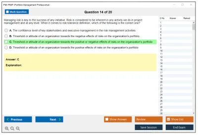 PMI PfMP Portfolio Management Professional (PfMP) Practice test exam simulator test engine exam Prep practice test questions answers Image 14
