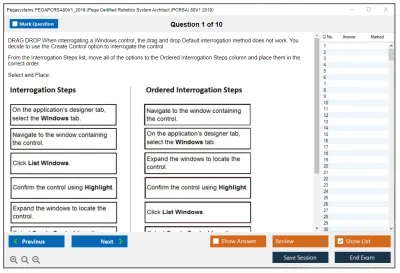 Pegasystems PEGAPCRSA80V1_2019 Pega Certified Robotics System Architect (PCRSA) 80V1 2019 Practice test exam simulator test engine exam Prep practice test questions answers Image 1