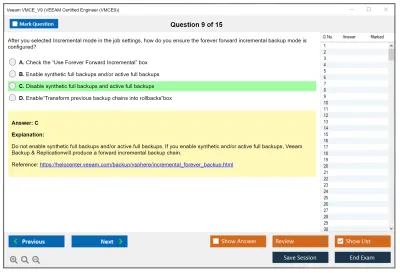 Veeam VMCE_V9 VEEAM Certified Engineer (VMCE9) Practice test exam simulator test engine exam Prep practice test questions answers Image 9