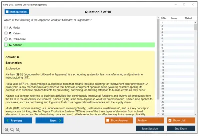 CIPS L4M7 Whole Life Asset Management Practice test exam simulator test engine exam Prep practice test questions answers Image 7